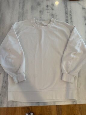 lululemon athletica White oversized Sweatshirt S